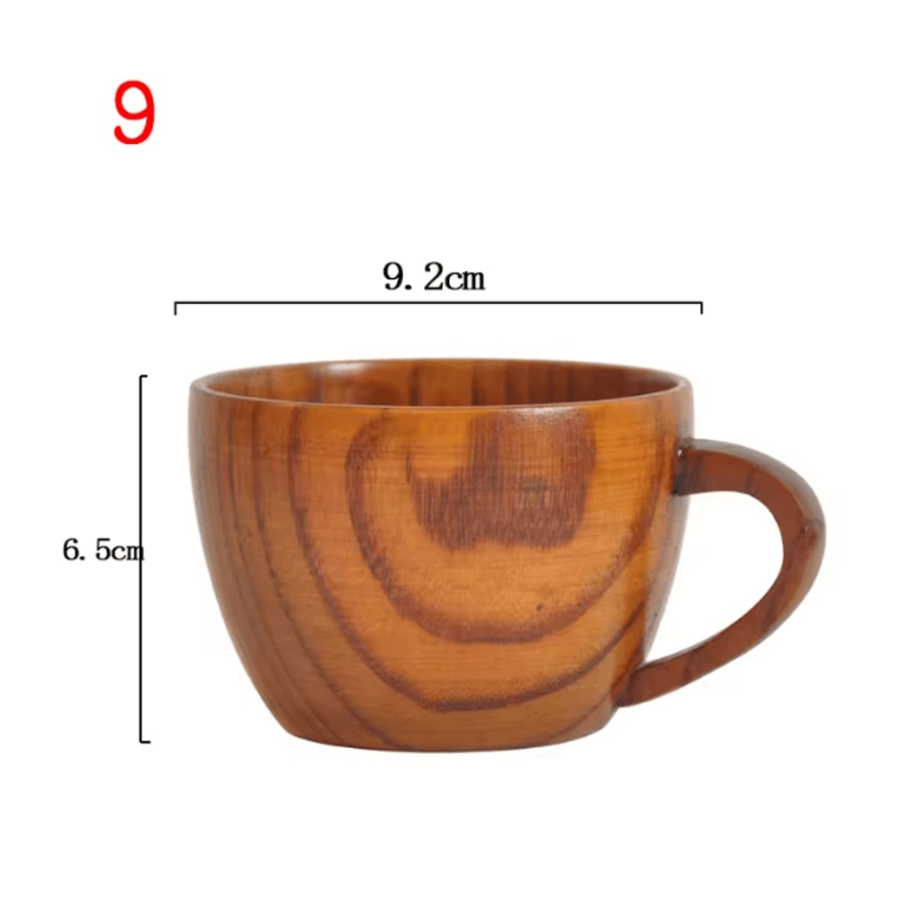 Handmade Wooden Beer Cup Natural Spruce Wood Big Belly Drink Mug 11