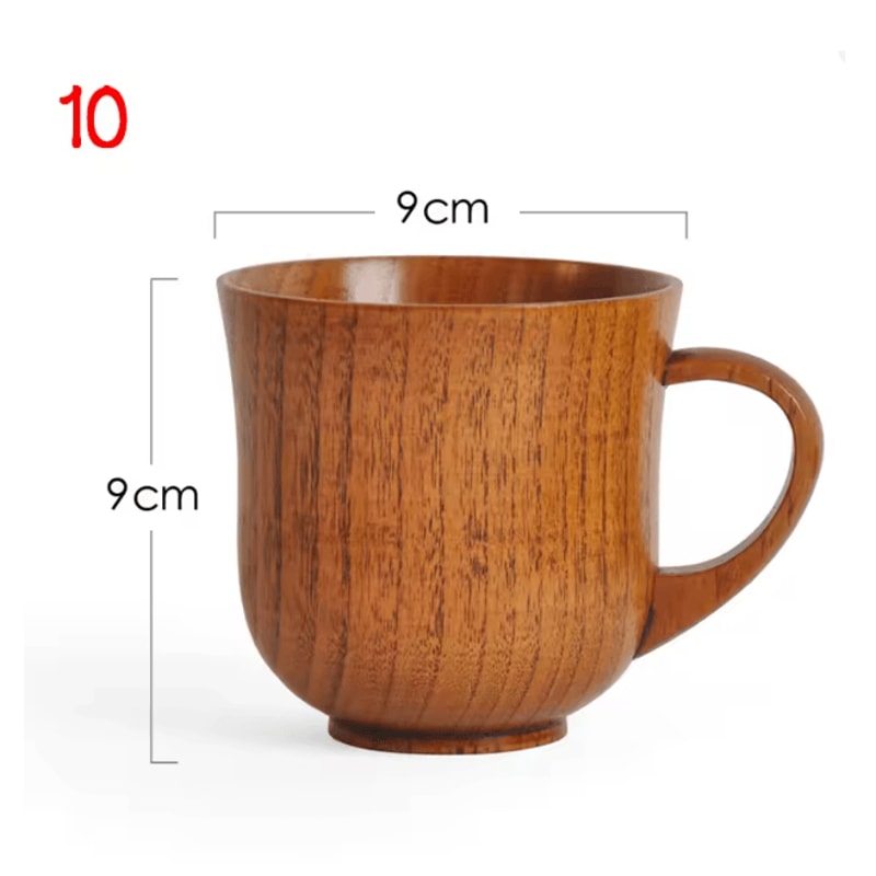 Handmade Wooden Beer Cup Natural Spruce Wood Big Belly Drink Mug 12
