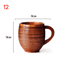 Handmade Wooden Beer Cup Natural Spruce Wood Big Belly Drink Mug 14