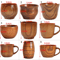 Handmade Wooden Beer Cup Natural Spruce Wood Big Belly Drink Mug 2