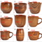 Handmade Wooden Beer Cup Natural Spruce Wood Big Belly Drink Mug 2