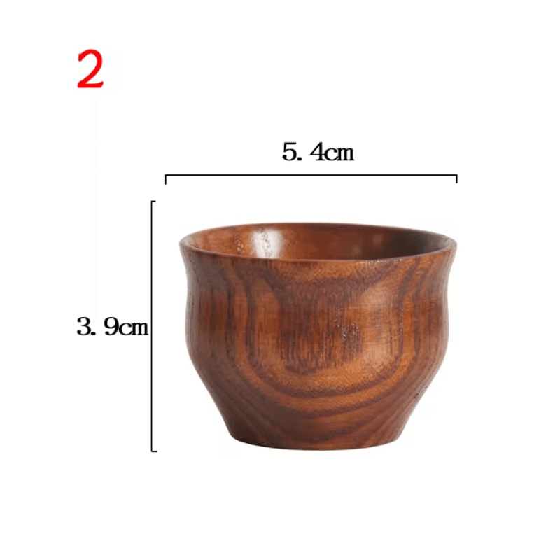 Handmade Wooden Beer Cup Natural Spruce Wood Big Belly Drink Mug 4