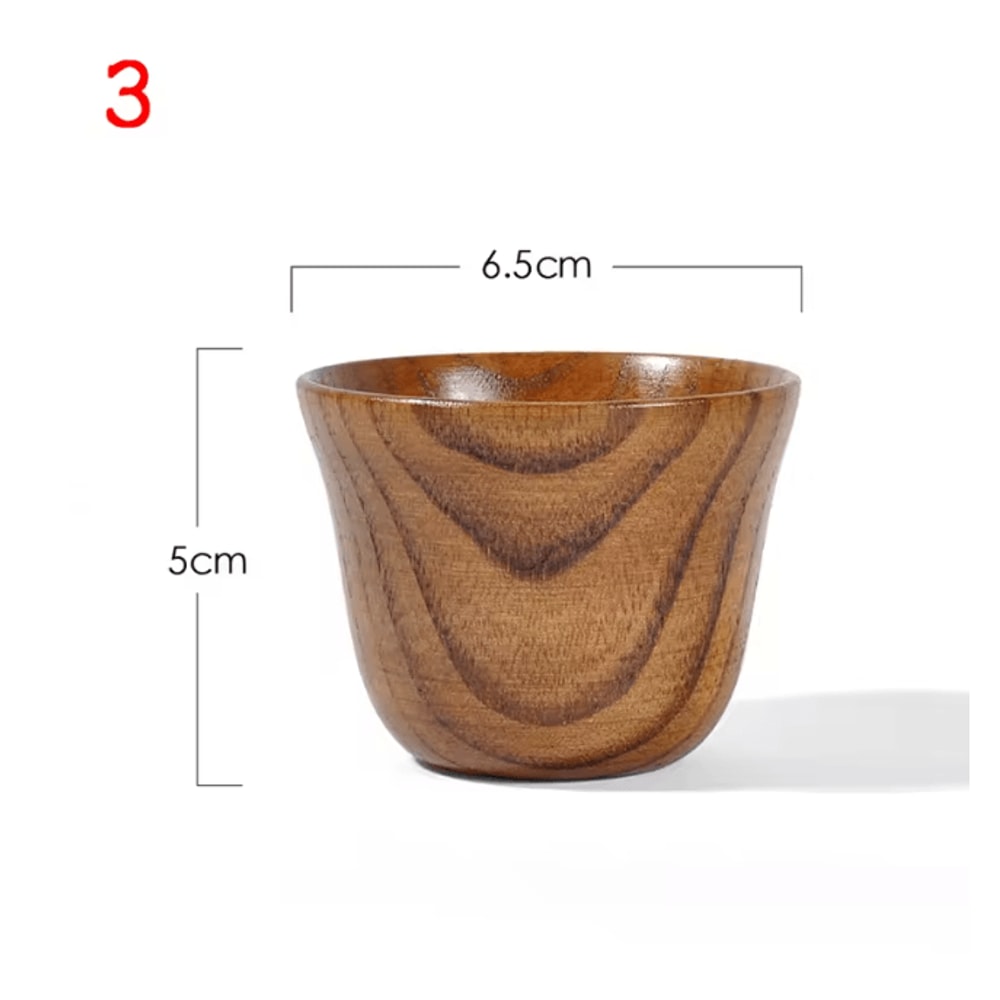 Handmade Wooden Beer Cup Natural Spruce Wood Big Belly Drink Mug 5