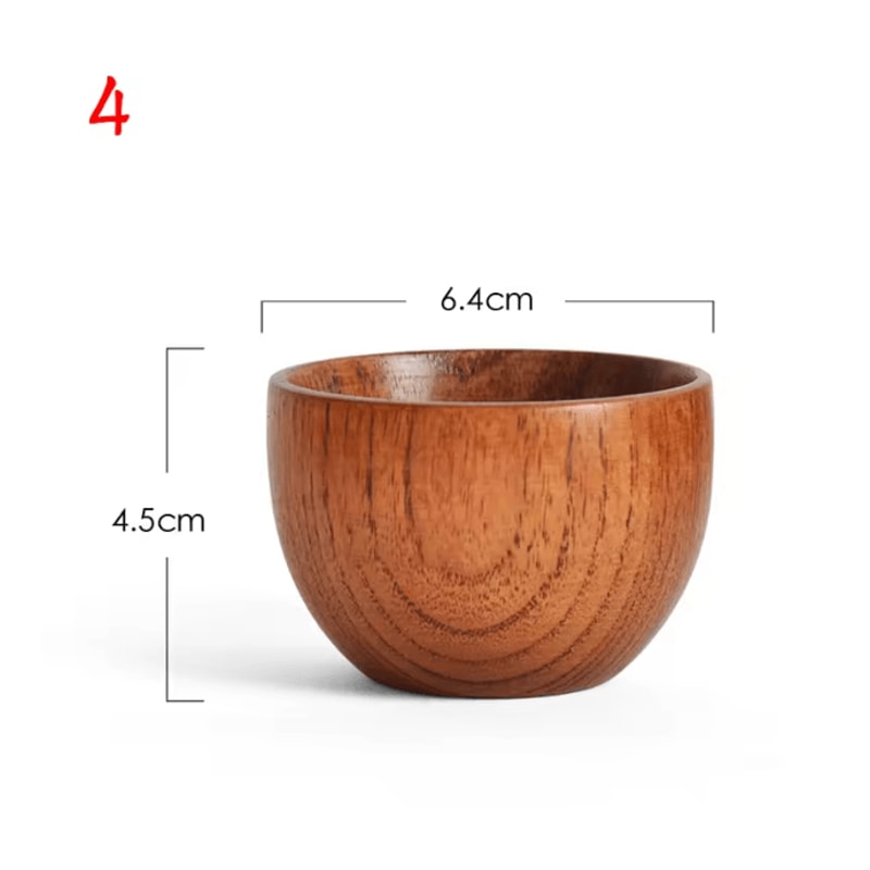 Handmade Wooden Beer Cup Natural Spruce Wood Big Belly Drink Mug 6