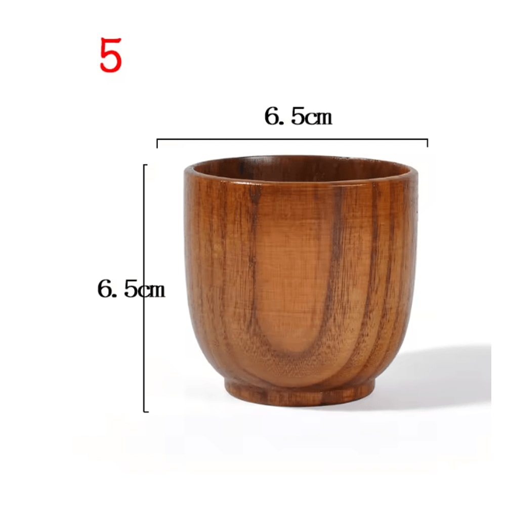 Handmade Wooden Beer Cup Natural Spruce Wood Big Belly Drink Mug 7
