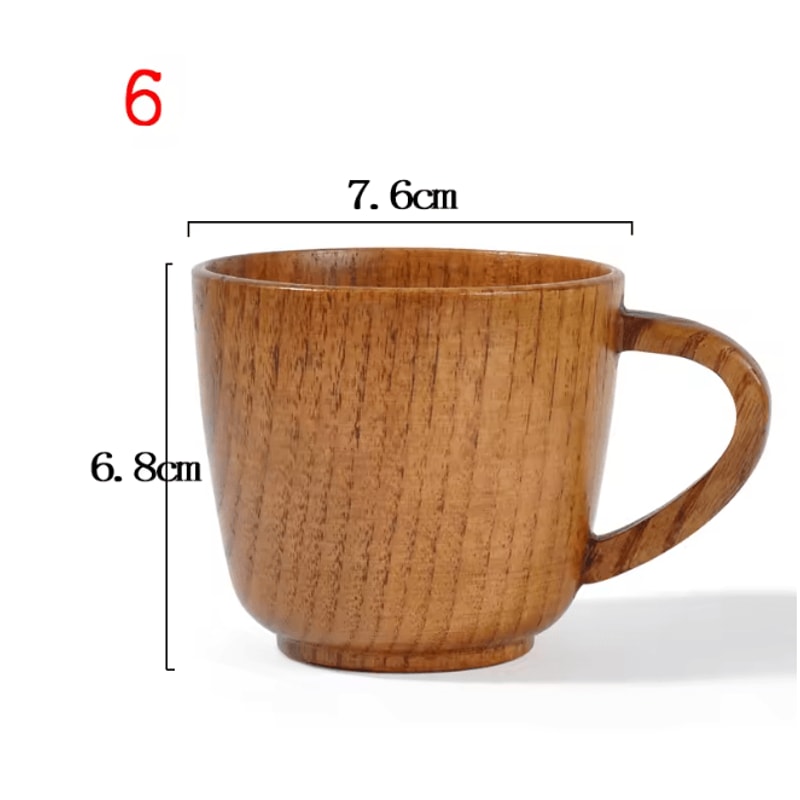 Handmade Wooden Beer Cup Natural Spruce Wood Big Belly Drink Mug 8