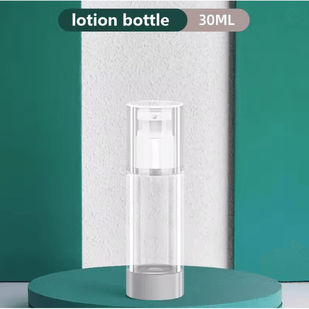 Clear Airless Pump Bottle Travel Size Cosmetic Cream Dispenser 9