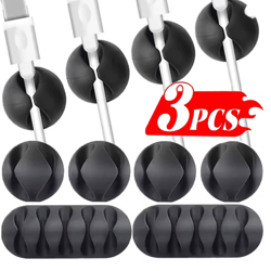 silicone cable organizer clips self adhesive usb cord holder for desk and wall