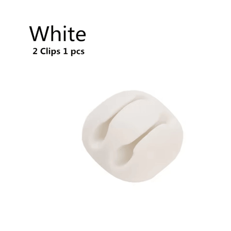 Silicone Cable Organizer Clips Self Adhesive USB Cord Holder For Desk And Wall 8