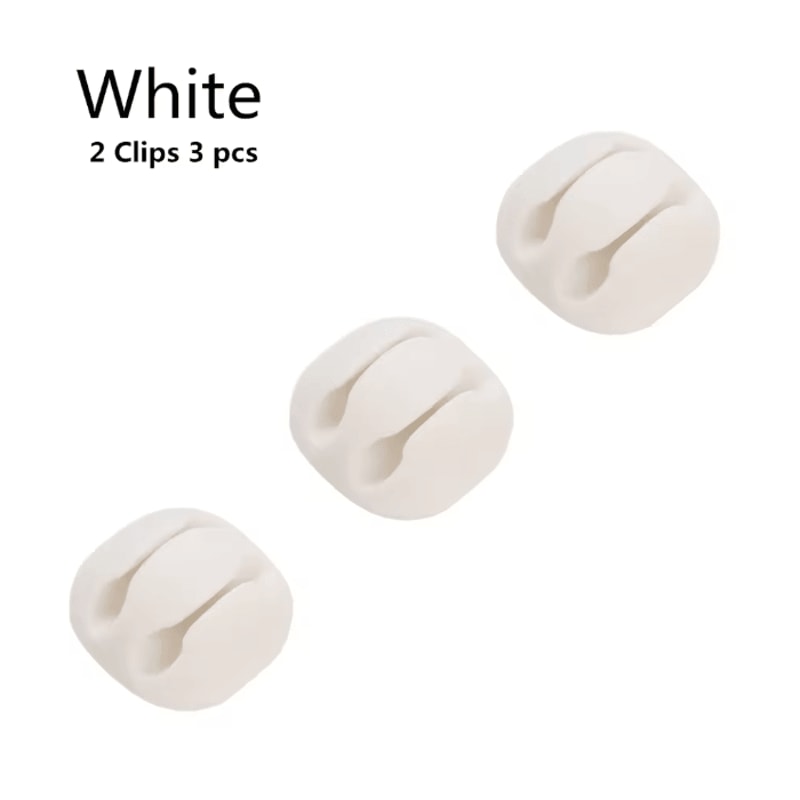 Silicone Cable Organizer Clips Self Adhesive USB Cord Holder For Desk And Wall 10