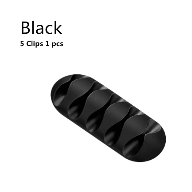 Silicone Cable Organizer Clips Self Adhesive USB Cord Holder For Desk And Wall 12