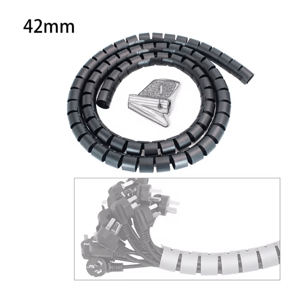 Spiral Cable Protector Wrap 2m Wire Cover And Desk Cord Organizer 10