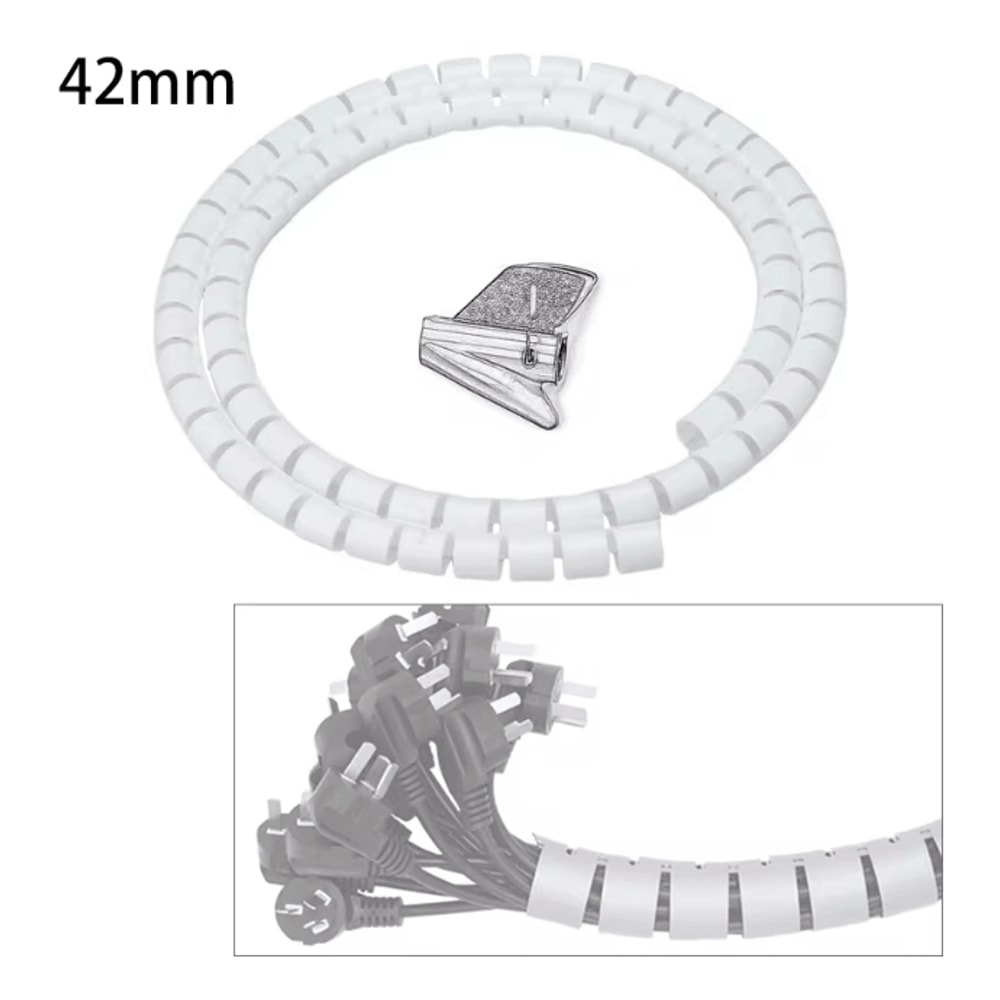 Spiral Cable Protector Wrap 2m Wire Cover And Desk Cord Organizer 11