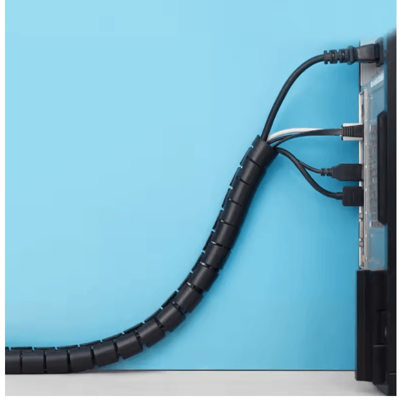 Spiral Cable Protector Wrap 2m Wire Cover And Desk Cord Organizer 1