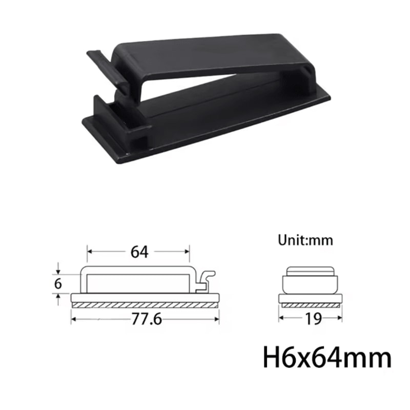 10 Pack USB Cable Organizer Clips Desktop Charger Cord Holders 13