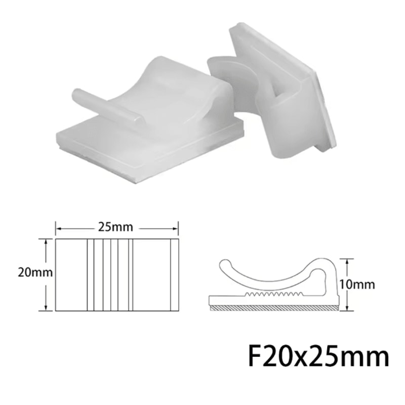 10 Pack USB Cable Organizer Clips Desktop Charger Cord Holders 3