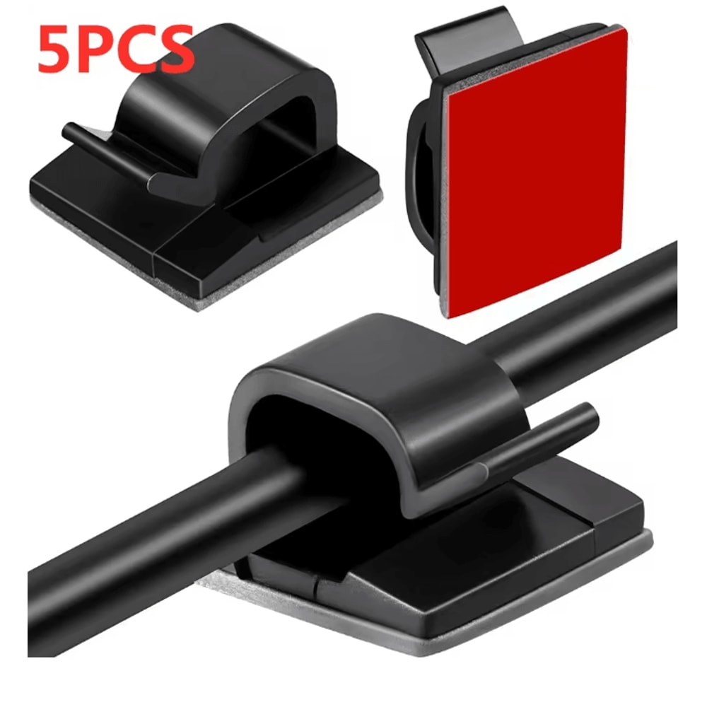 Self Adhesive Cable Holder Clip Desktop Wire Organizer For PC And USB Cords 4