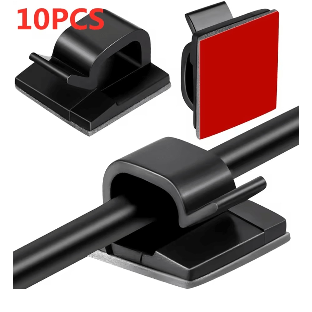 Self Adhesive Cable Holder Clip Desktop Wire Organizer For PC And USB Cords 5