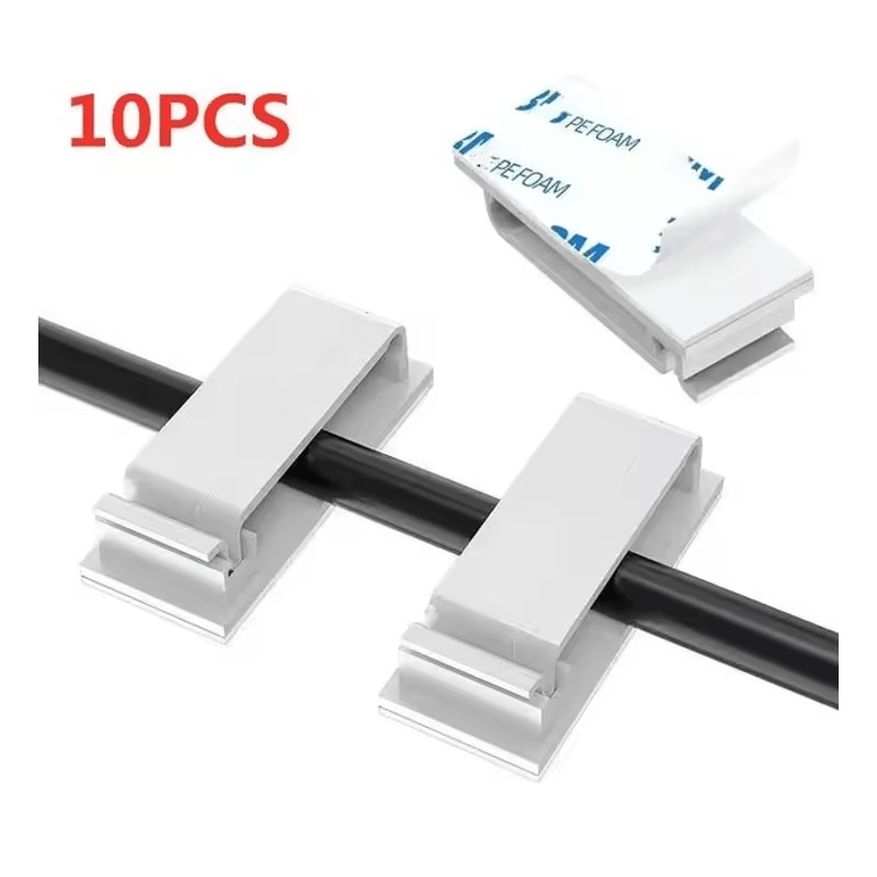 Self Adhesive Cable Holder Clip Desktop Wire Organizer For PC And USB Cords 7