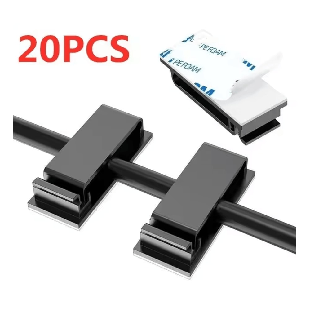 Self Adhesive Cable Holder Clip Desktop Wire Organizer For PC And USB Cords 8