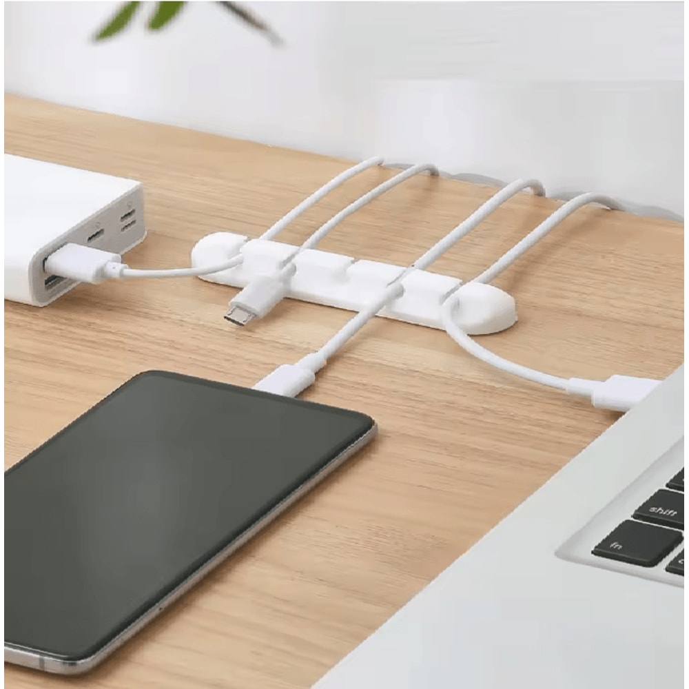 Silicone Cable Holder Clips Self Adhesive USB Cord Organizer For Desk 1