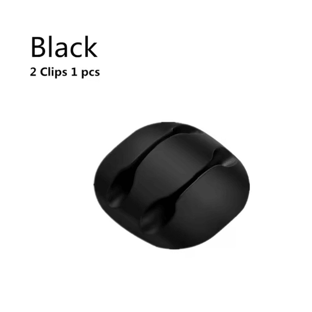 Round Silicone USB Cable Clip Adhesive Charger Cord Organizer For Desk 7
