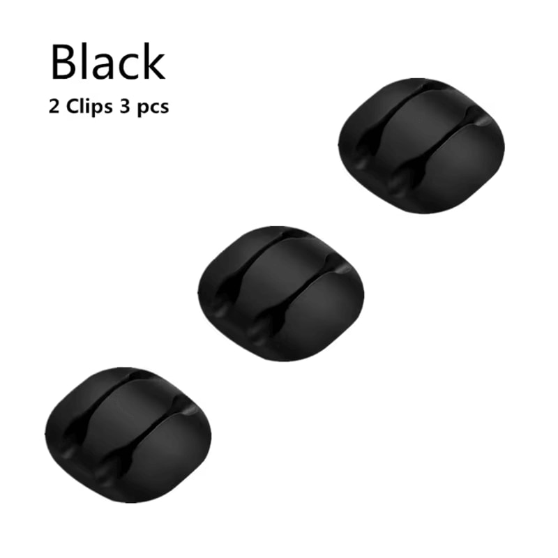 Round Silicone USB Cable Clip Adhesive Charger Cord Organizer For Desk 9