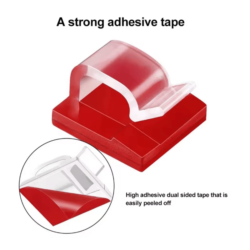 USB Cable Organizer Clip Adhesive Wire Winder And Desk Cord Holder 1