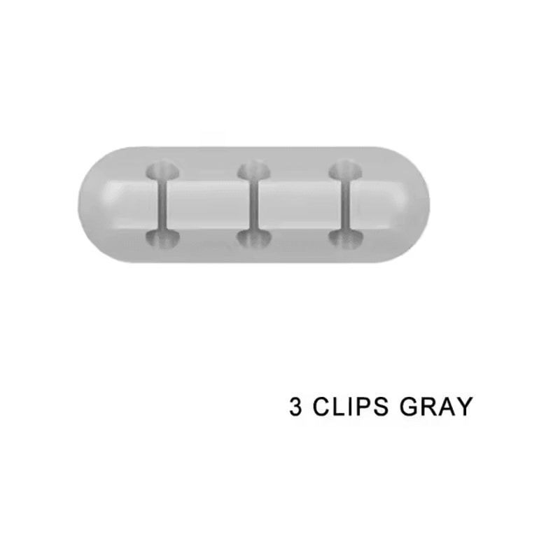 Silicone USB Cable Organizer Clip Desktop Charging Cord Holder 13