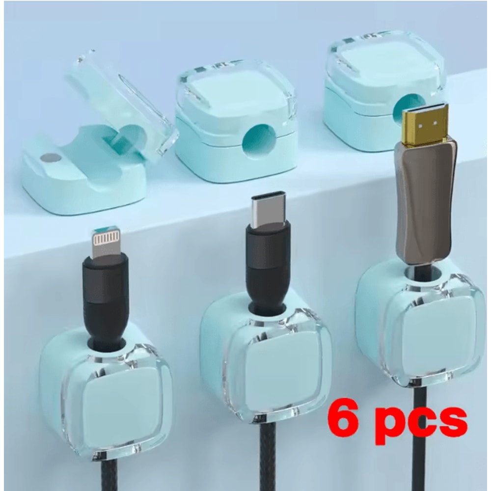 Magnetic Cable Clips Adjustable USB Cord Holder For Desk And Under Desk Management 17