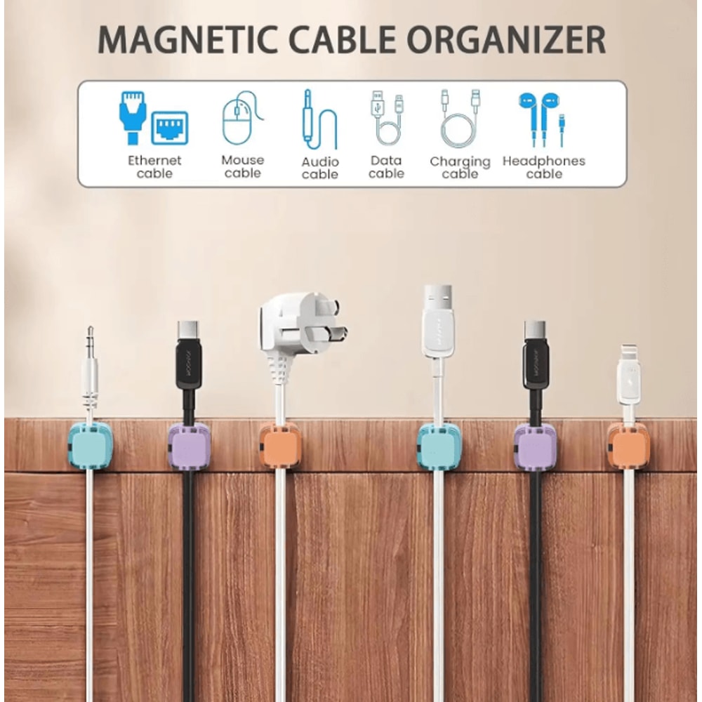Magnetic Cable Clips Adjustable USB Cord Holder For Desk And Under Desk Management 1