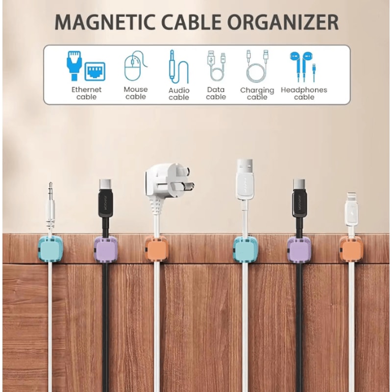 Magnetic Cable Clips Adjustable USB Cord Holder For Desk And Under Desk Management 1