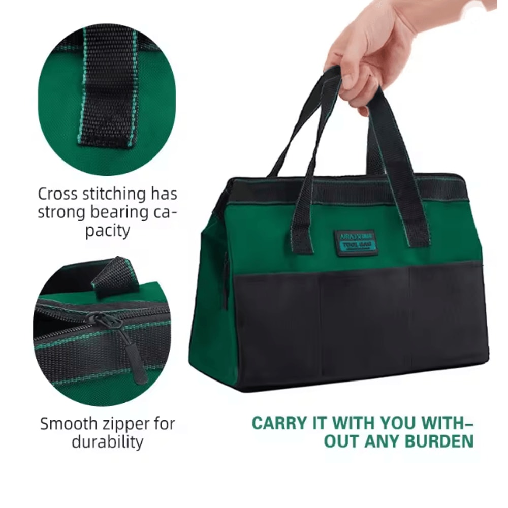 AIRAJ 13 Inch Heavy Duty Tool Bag Durable Oxford Electrician Storage Tote 2