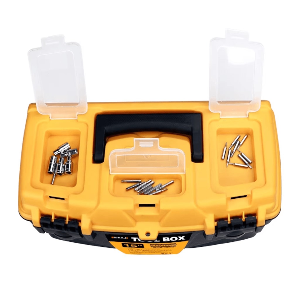 AIRAJ Heavy Duty Plastic Tool Box 12 Or 15 Inch Portable Hardware Storage Case 2