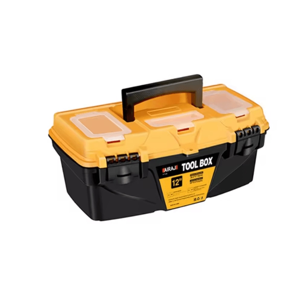 AIRAJ Heavy Duty Plastic Tool Box 12 Or 15 Inch Portable Hardware Storage Case 4