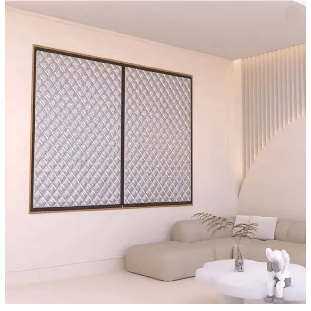 Custom Windproof Winter Curtains Zipper Sealed No Drill Insulated Window Cover 2