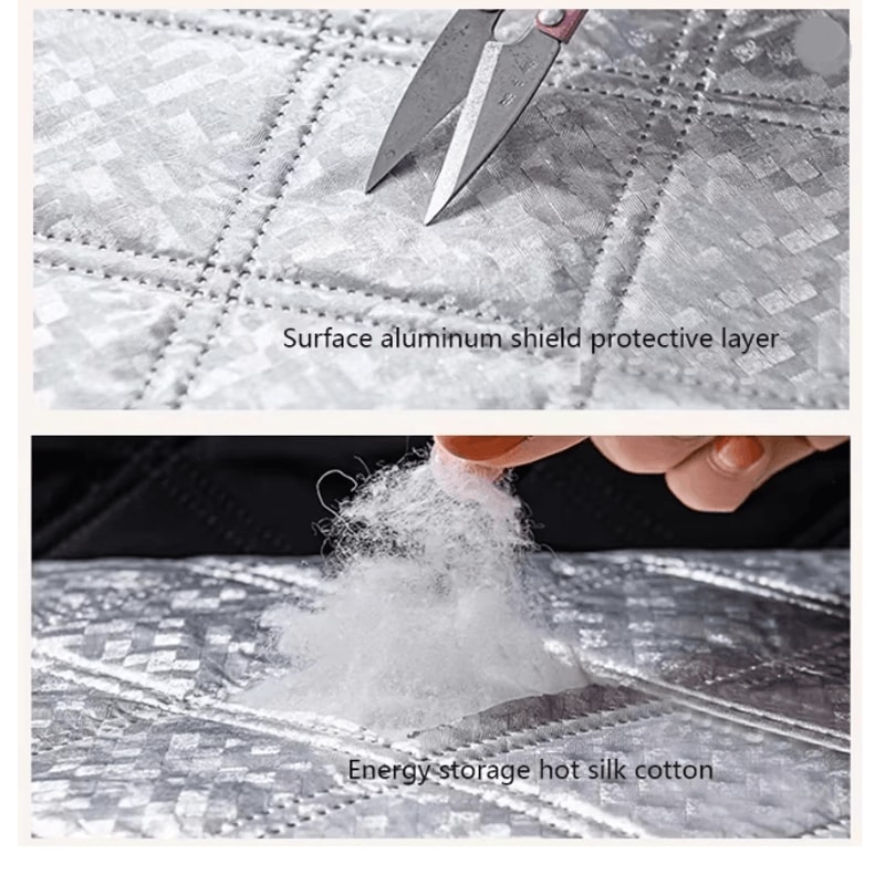 Custom Windproof Winter Curtains Zipper Sealed No Drill Insulated Window Cover 4