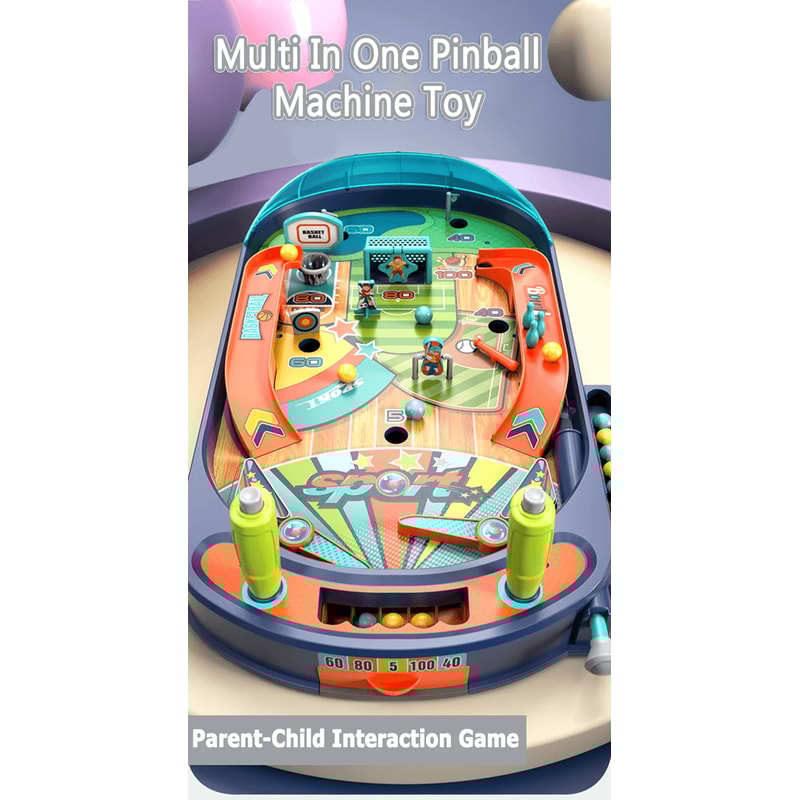 Kids Marble Battle Pinball Game Table For Hand Eye Coordination And Family Fun 0