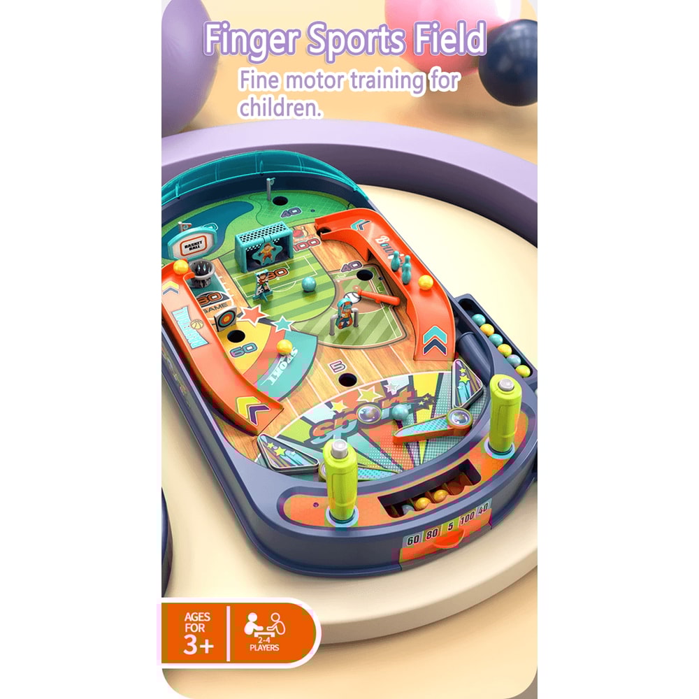 Kids Marble Battle Pinball Game Table For Hand Eye Coordination And Family Fun 1