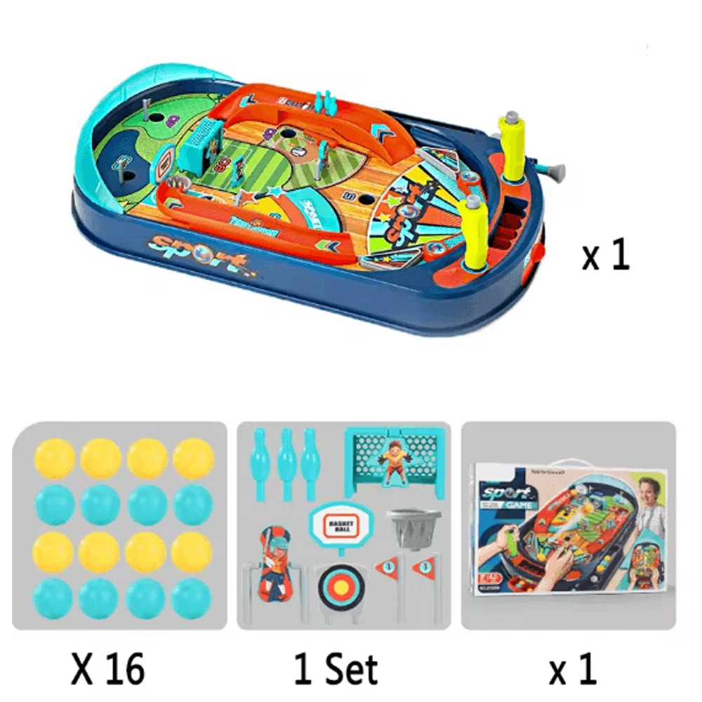 Kids Marble Battle Pinball Game Table For Hand Eye Coordination And Family Fun 4