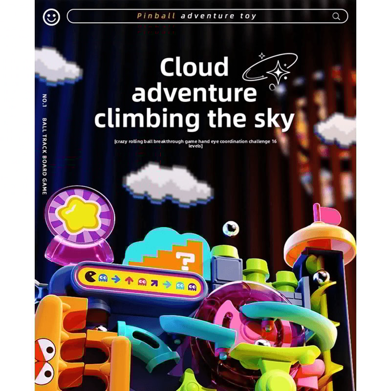 Montessori Multilayer Track Adventure Rolling Ball Game For Kids Learning And Focus 0