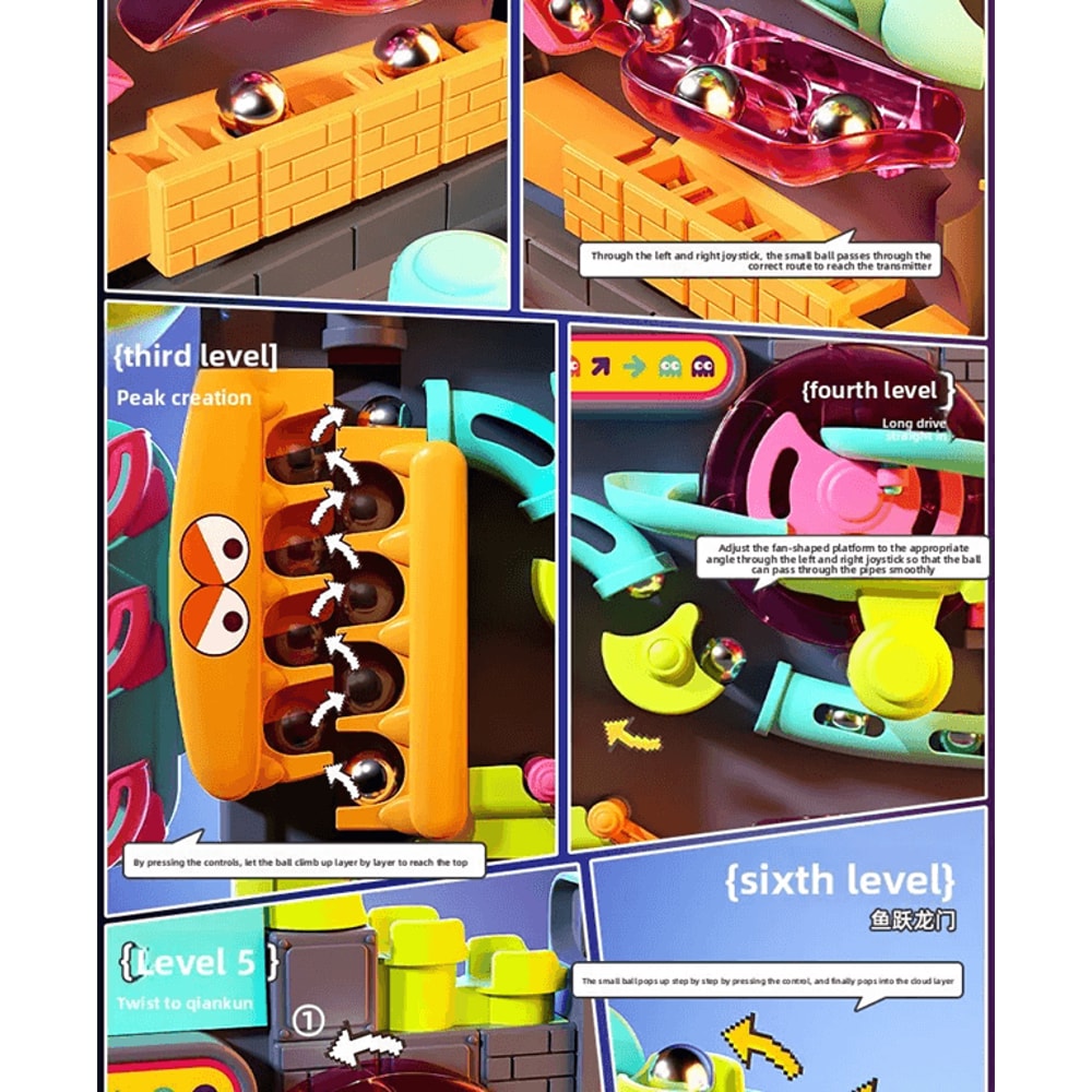 Montessori Multilayer Track Adventure Rolling Ball Game For Kids Learning And Focus 1