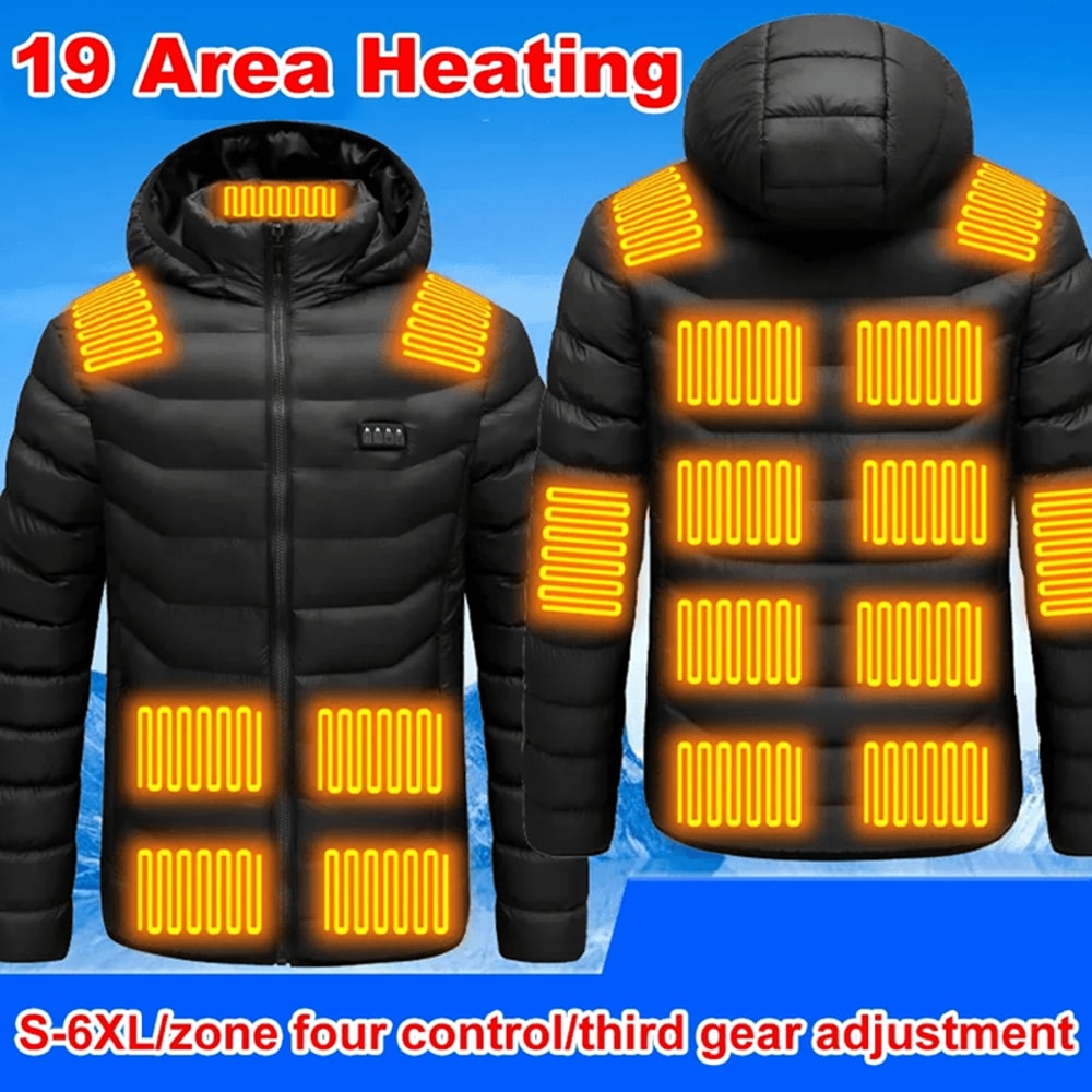 Unisex Electric Heated Jacket With 3 Heat Levels And Windproof Design 2