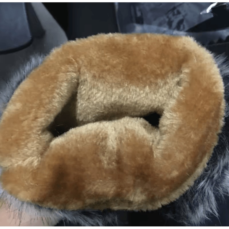 Womens Winter Snow Boots Mid Calf Fur Lined Wedge Slip On 1