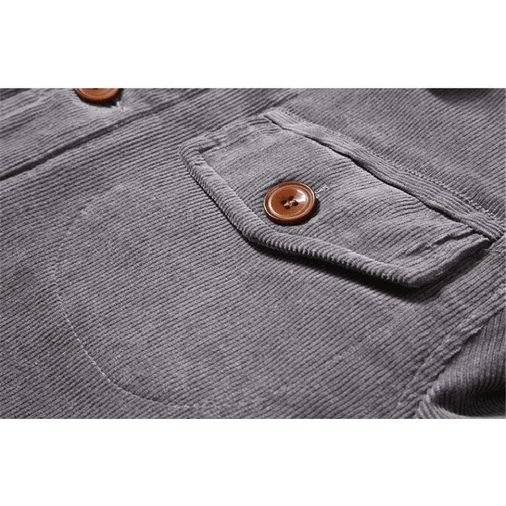 Mens Corduroy Winter Parka Jacket With Velvet Lining 1