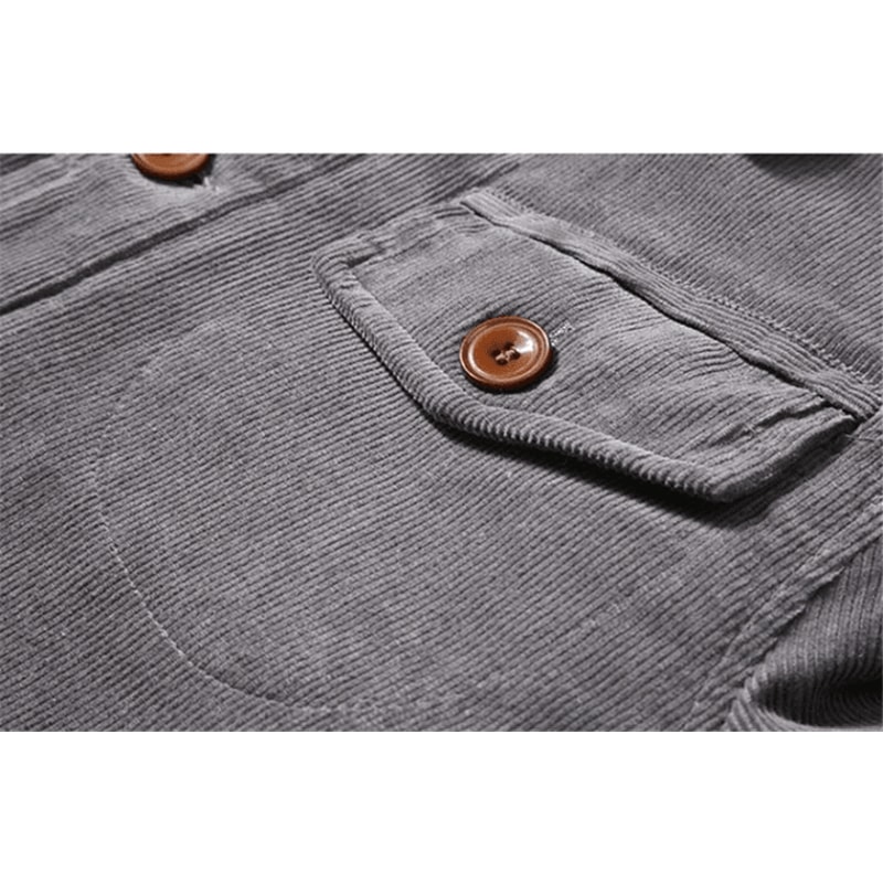 Mens Corduroy Winter Parka Jacket With Velvet Lining 1