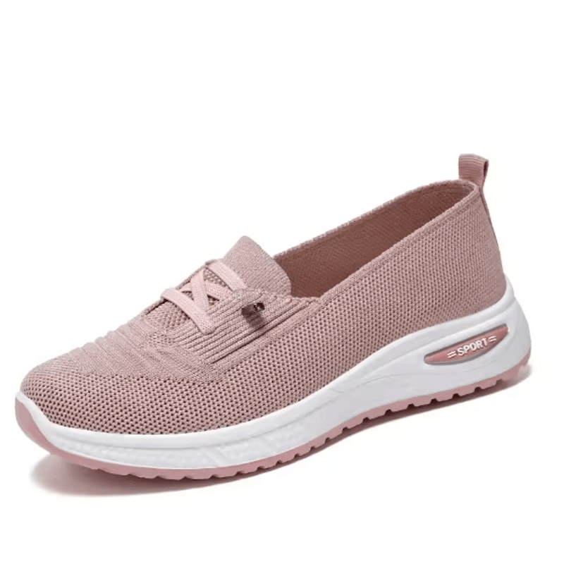 Womens Breathable Mesh Slip On Sneakers Orthopedic Platform Trainers 3