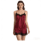 Womens Lace V Neck Pajama Set Sexy Sleep Shorts Lingerie 2