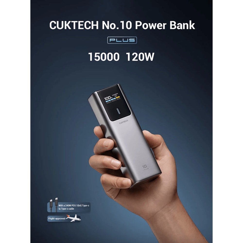 CUKTECH 15000mAh 120W Fast Charging Power Bank Portable Charger 0