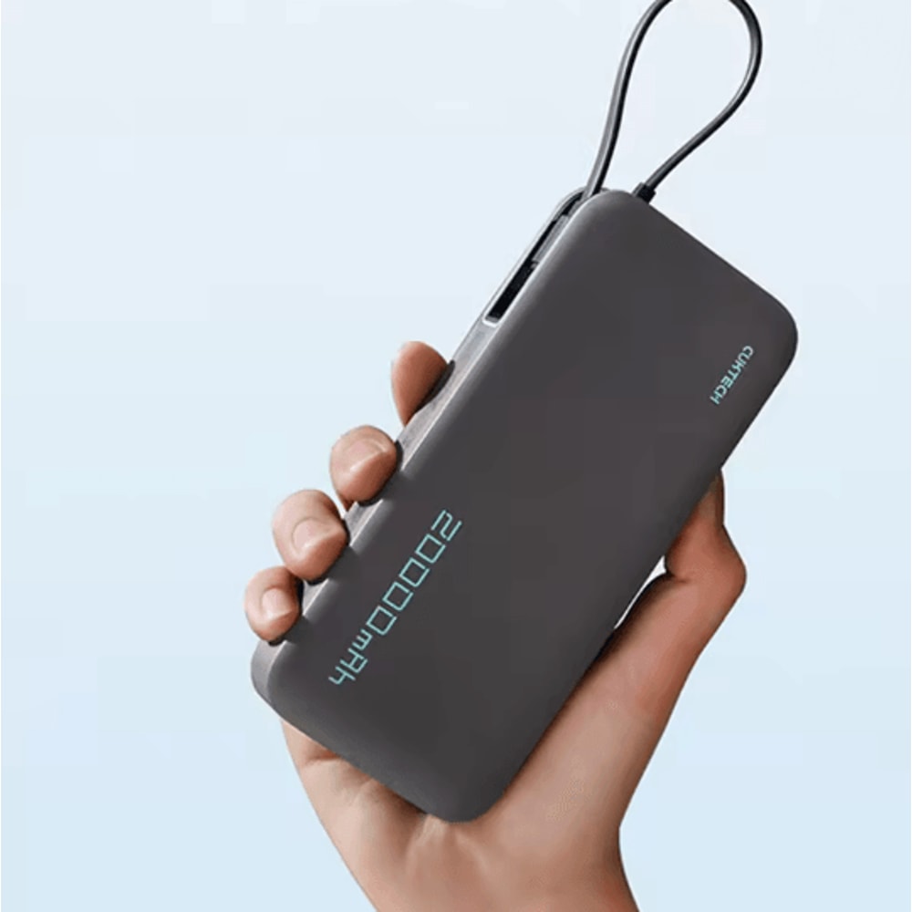 CUKTECH 20000mAh Built In Cable Power Bank 55W Fast Charging 3